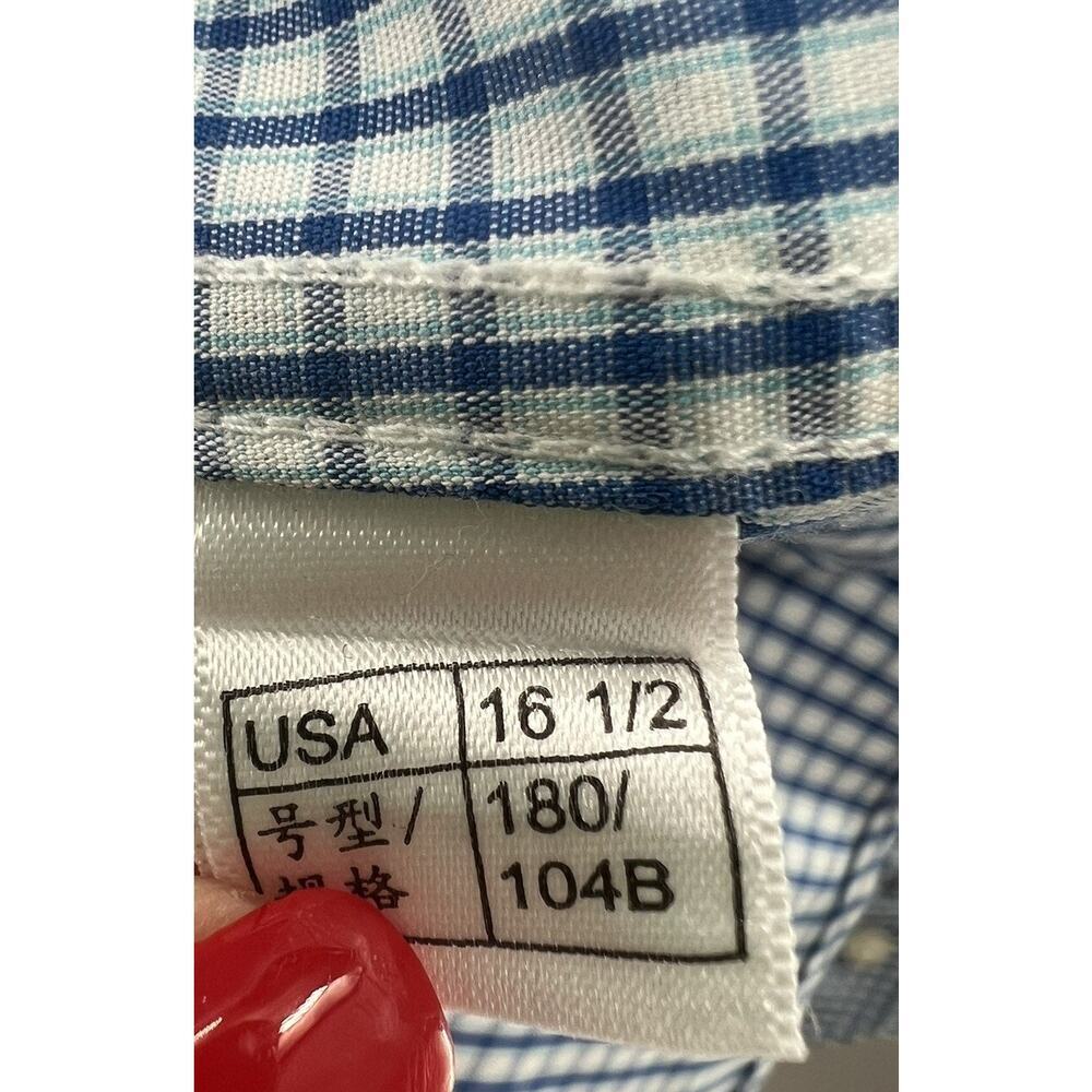 Brooks Brothers Men’s Long Sleeve Regent Button Up Check Shirt No Iron Size 16.5 - Picture 5 of 8